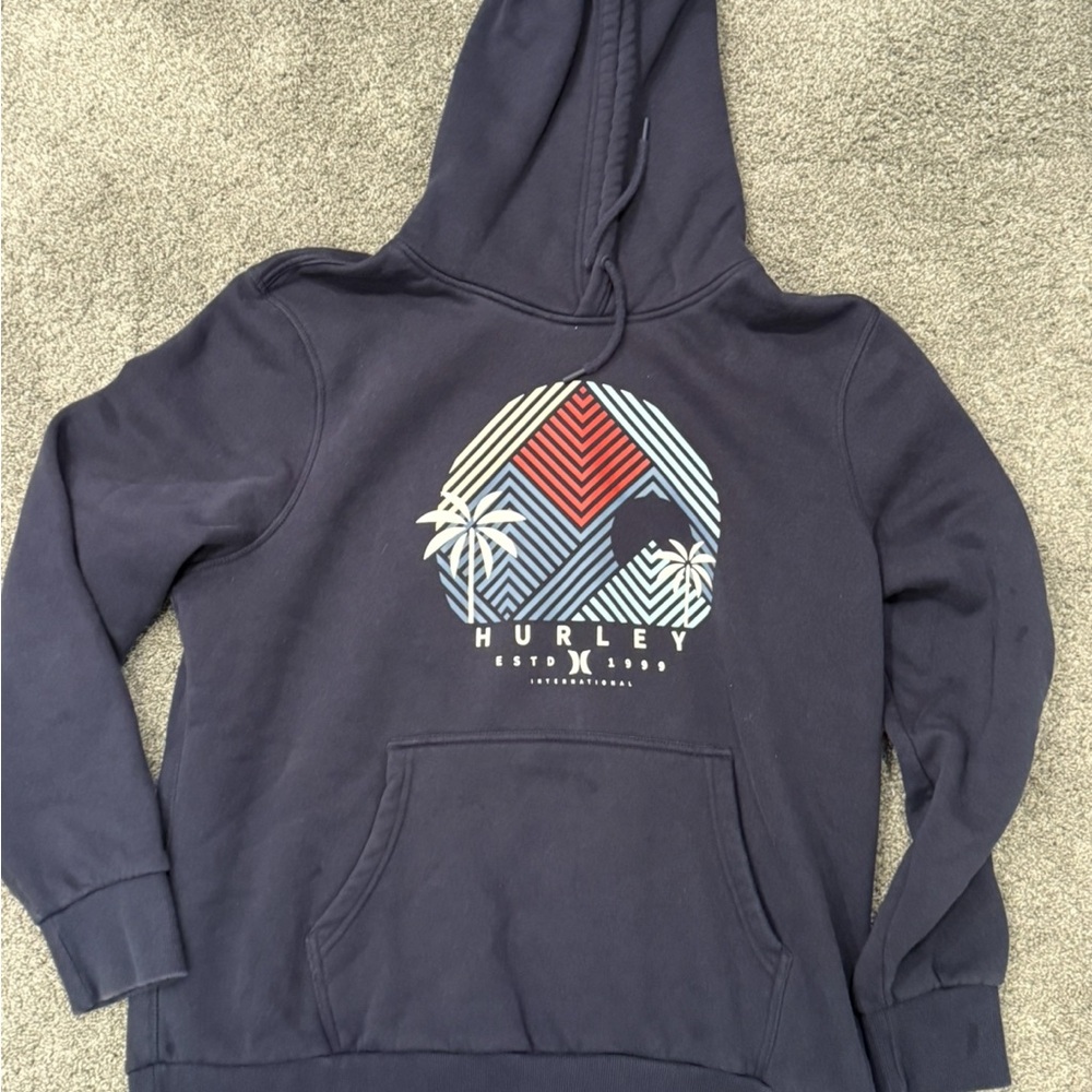 Hurley Blue Hoodie with Drawstring